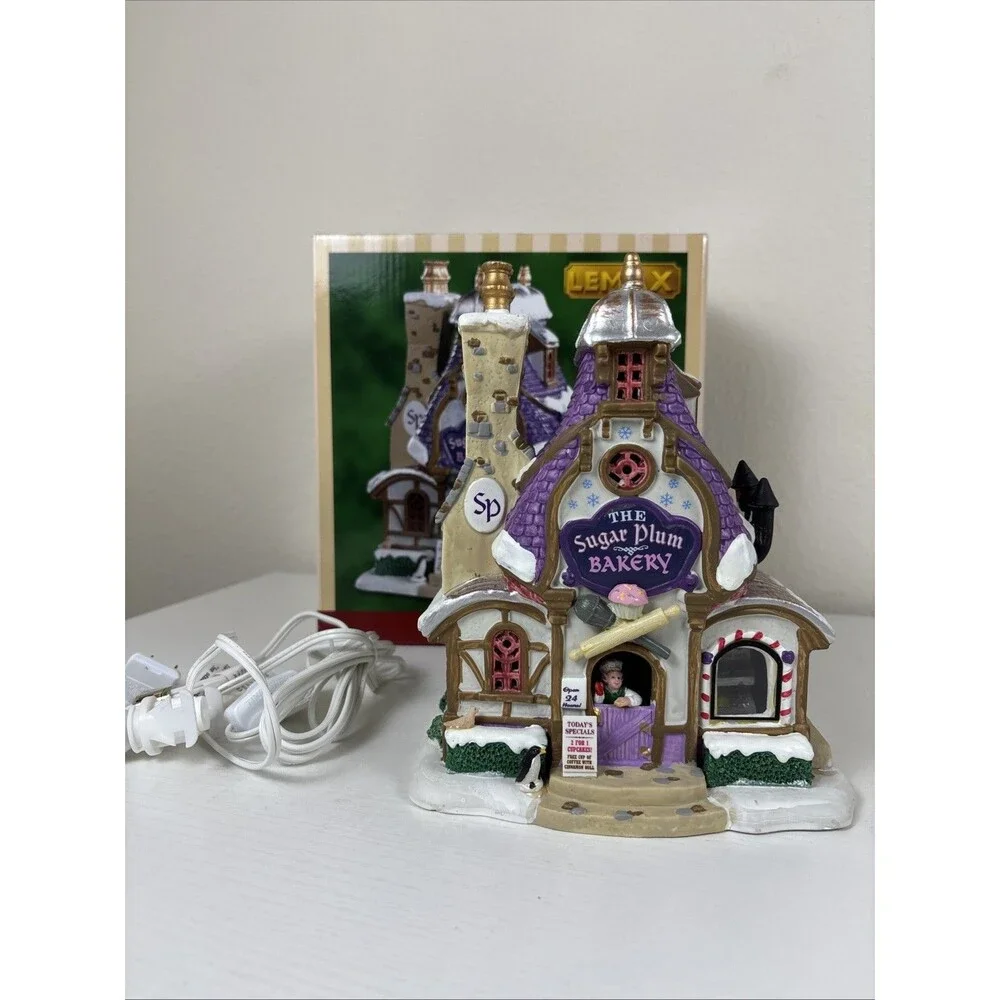 2019 LEMAX Sugar Plum Bakery #95531 Christmas Village Ceramic + Box